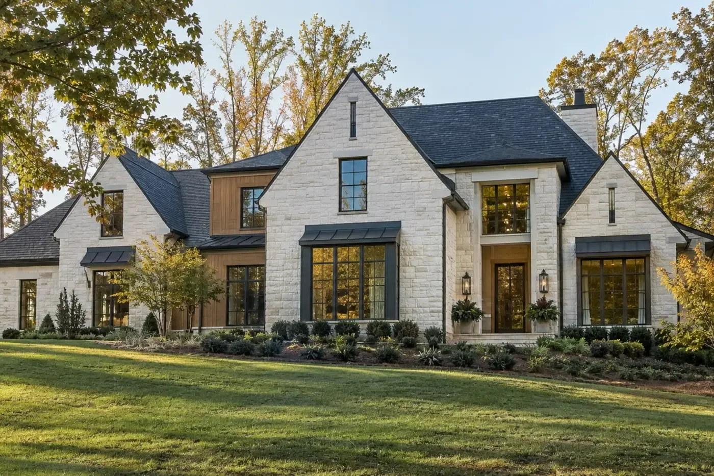 Illustrative luxury Charlotte-area custom home planned through a coordinated residential permit set